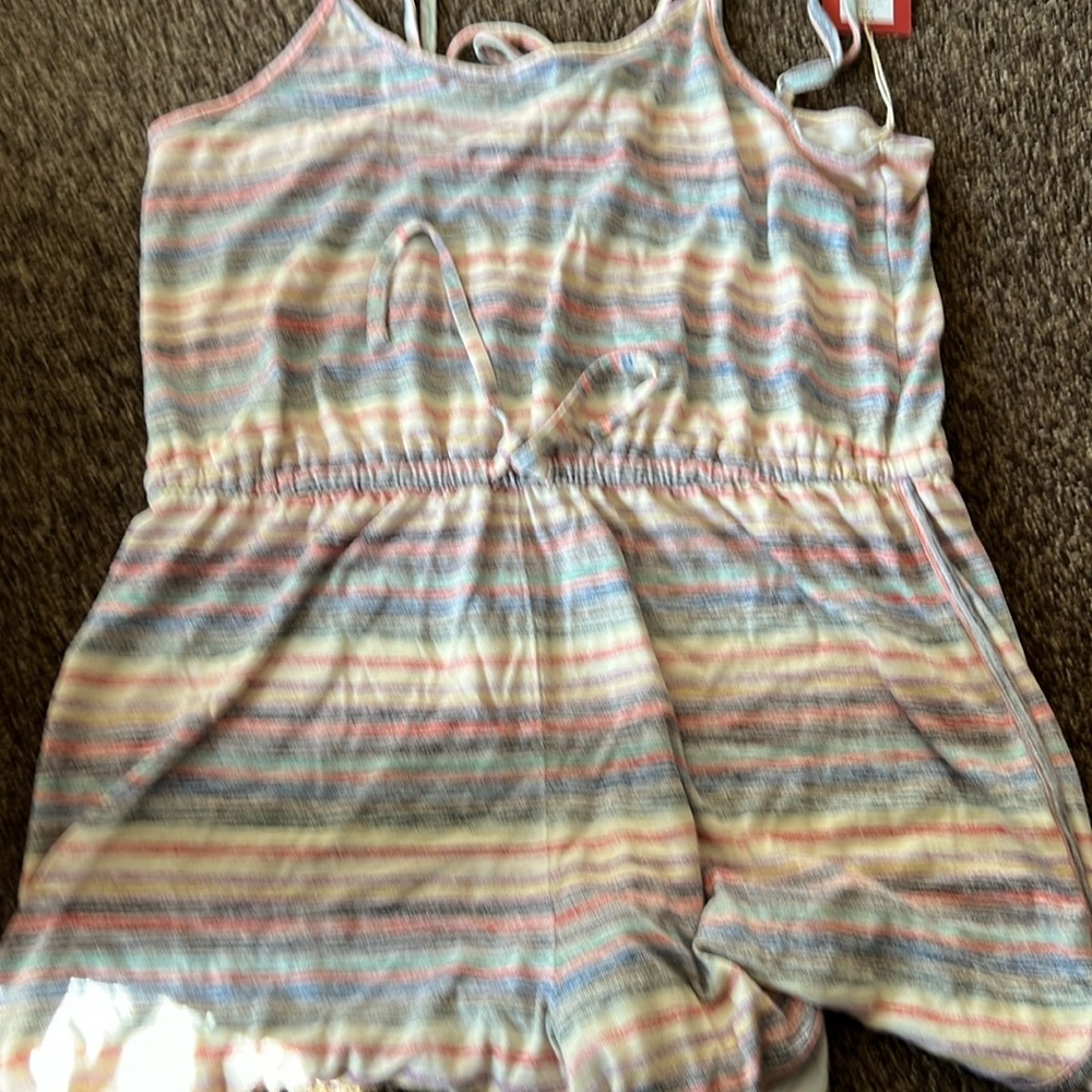 Mossimo Supply pastel striped romper. NWT